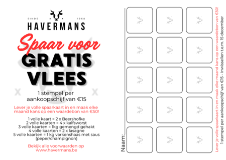 spaarkaart Dennis en Eric Havermans Beerse